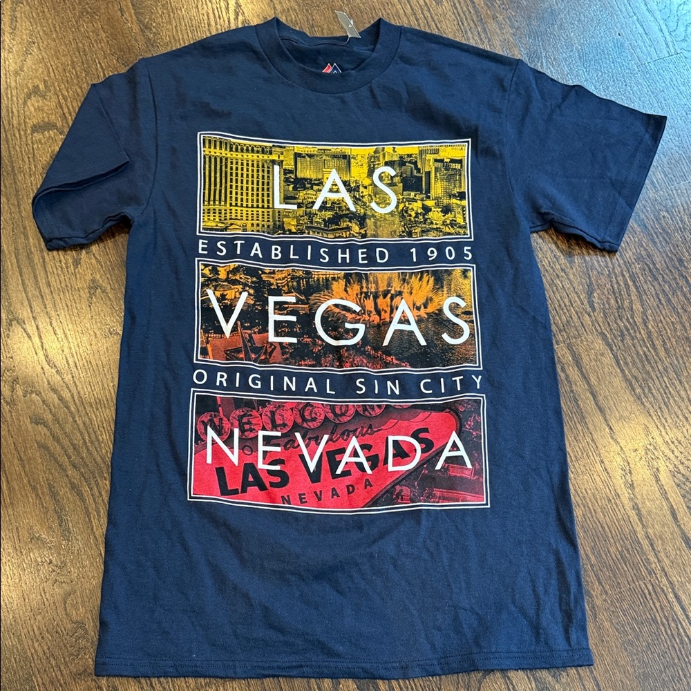 Las Vegas Graphic Tee - Navy Blue